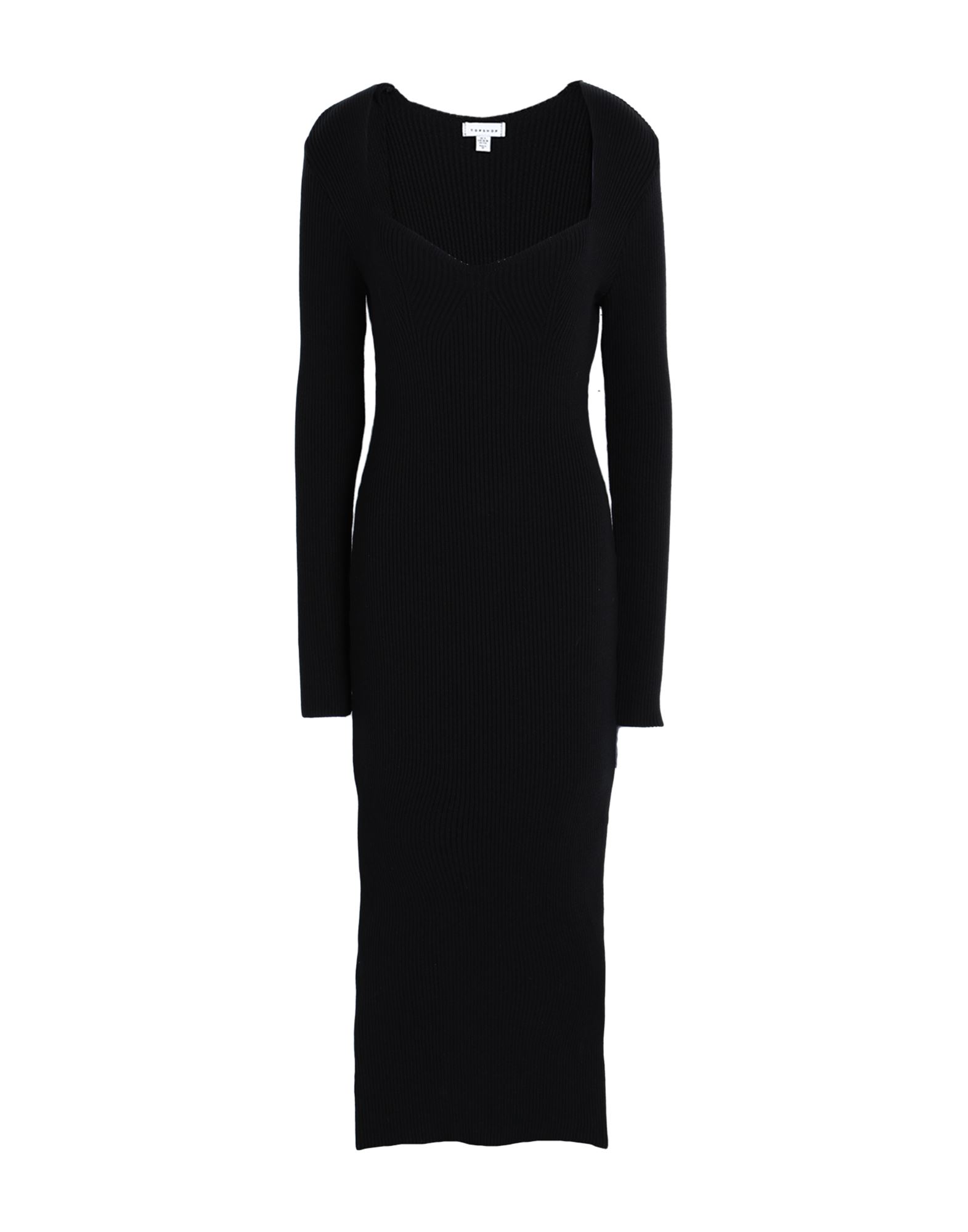 Topshop Midi Dresses In Black