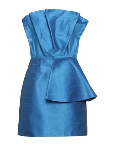 Cinqrue Woman Short Dress Azure Size S Polyester In Blue