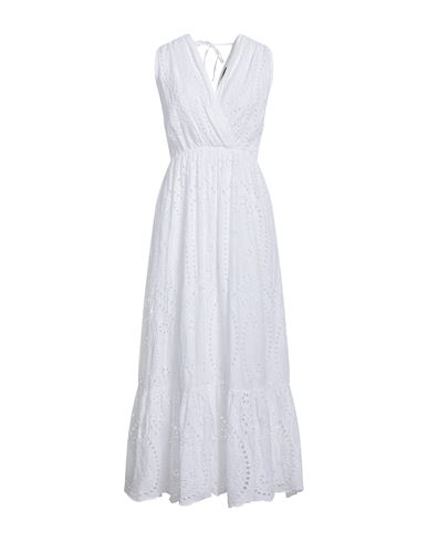 Vanessa Scott Woman Midi Dress White Size M Cotton