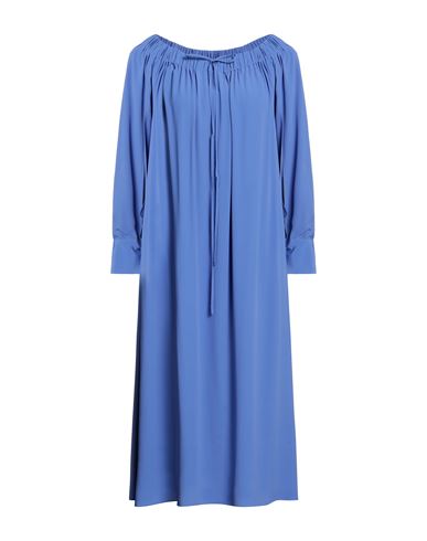Jucca Woman Midi Dress Azure Size 6 Acetate, Silk In Blue