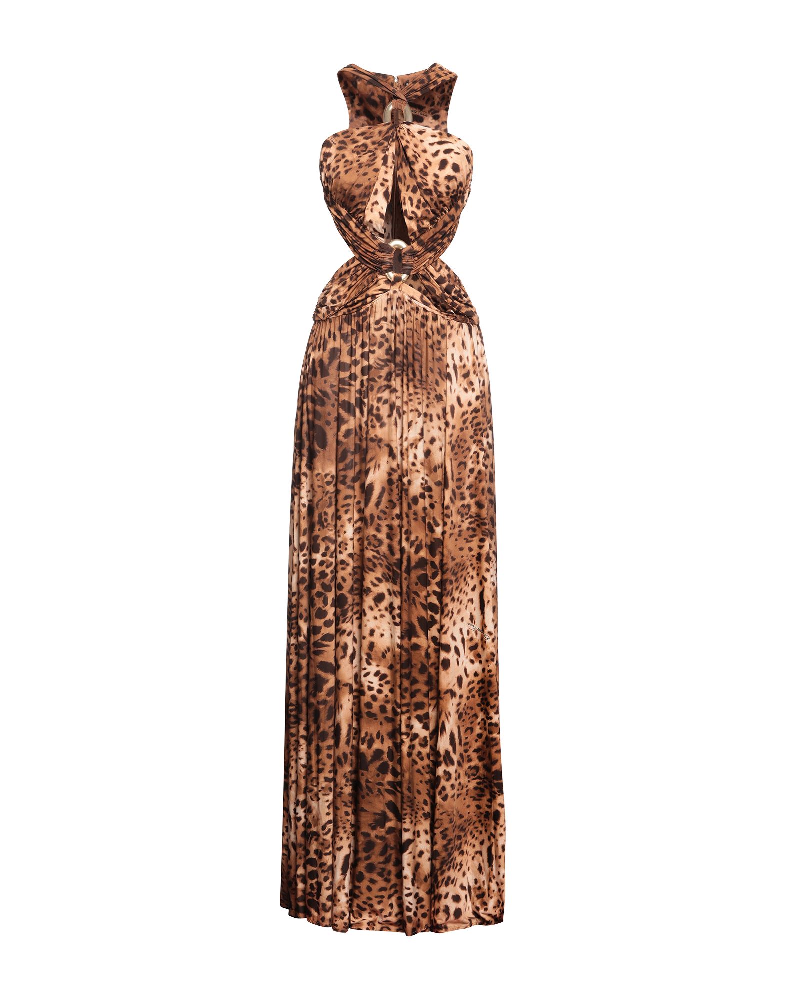 Elisabetta Franchi Long Dresses In Brown