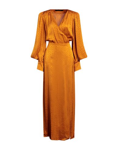 Federica Tosi Woman Long Dress Orange Size 2 Viscose