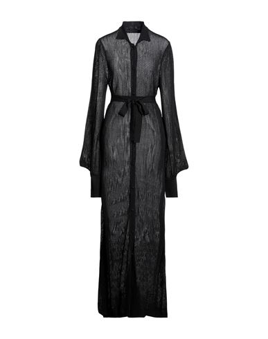 Federica Tosi Woman Long Dress Black Size 6 Viscose, Polyamide