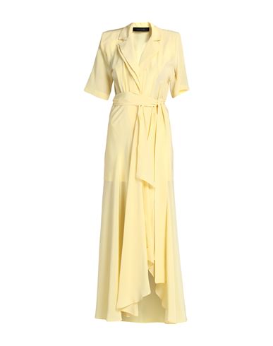 Federica Tosi Woman Maxi Dress Light Yellow Size 4 Silk, Polyester