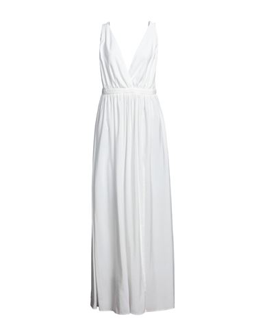 Jijil Woman Maxi Dress White Size 8 Viscose, Polyester, Acetate, Pbt - Polybutylene Terephthalate