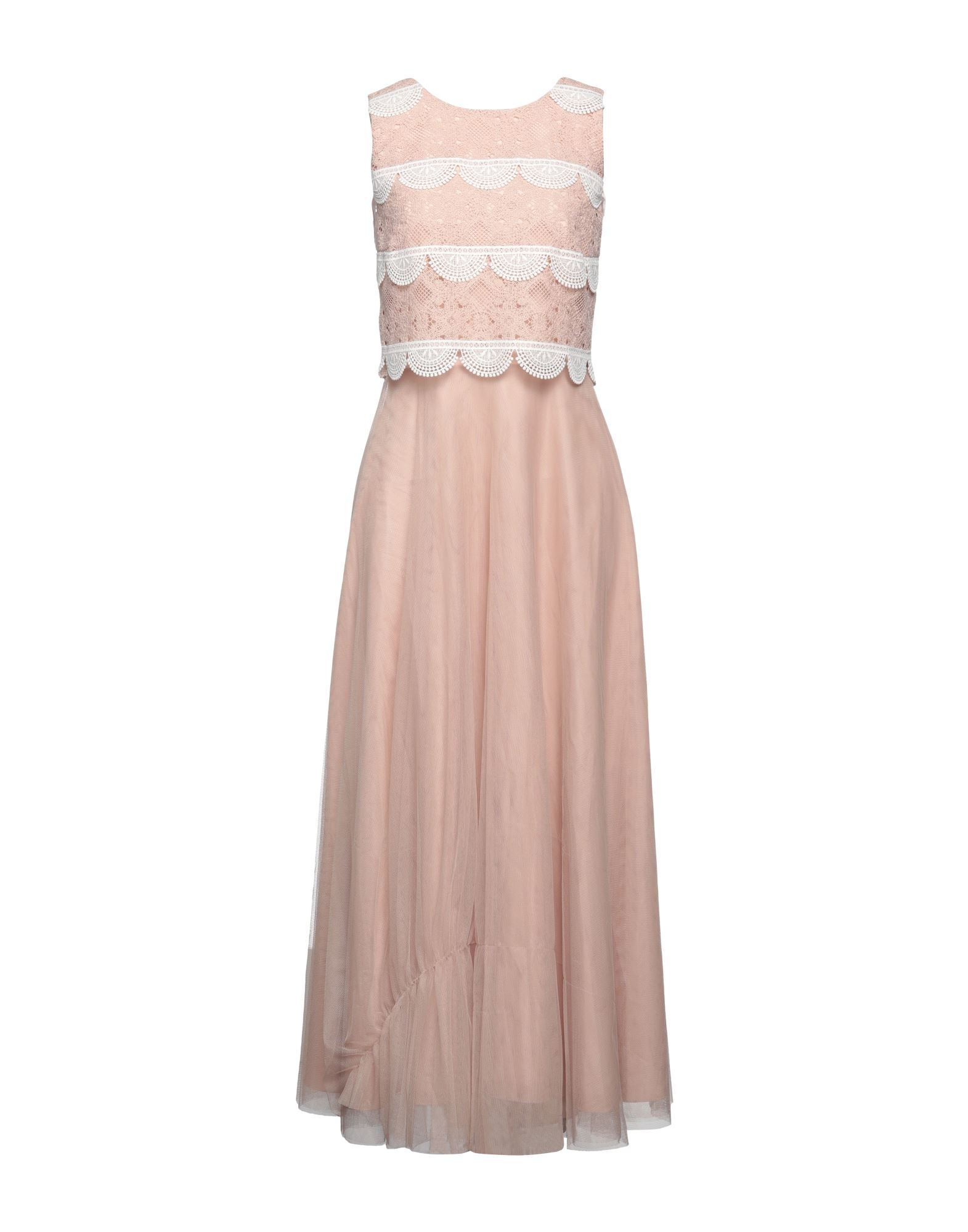 D-exterior Long Dresses In Pink