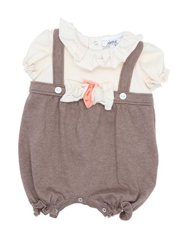 Aletta Newborn Girl Baby Jumpsuits Beige Size 1 Cotton