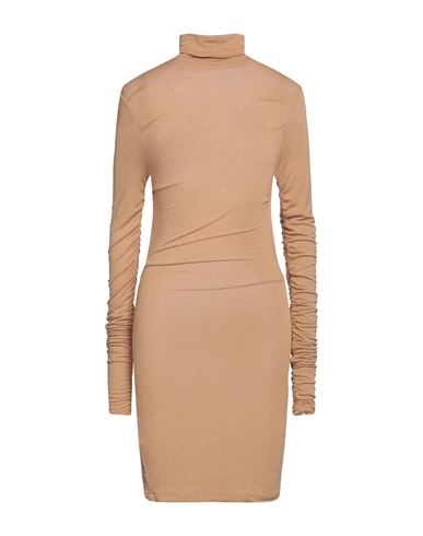 Pinko Woman Midi Dress Camel Size Xs Modal, Cashmere, Elastane In Beige