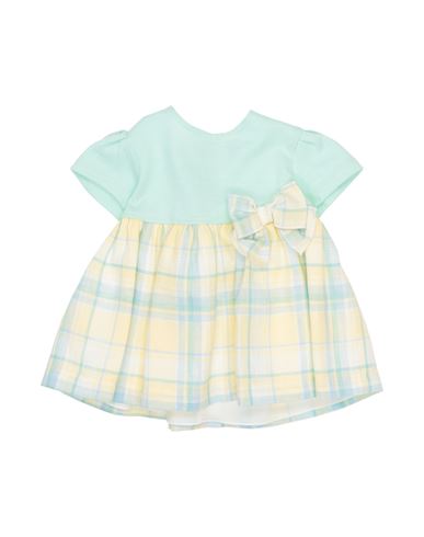 Aletta Newborn Girl Baby Dress Light Green Size 3 Linen, Cotton