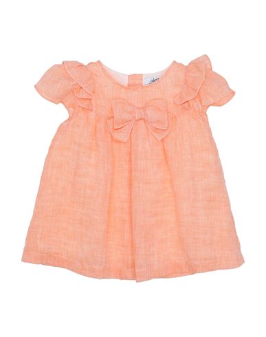 Aletta Newborn Girl Baby Dress Orange Size 3 Linen