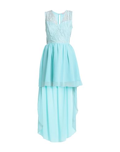 Rinascimento Woman Short Dress Turquoise Size Xs Textile Fibers In Blue
