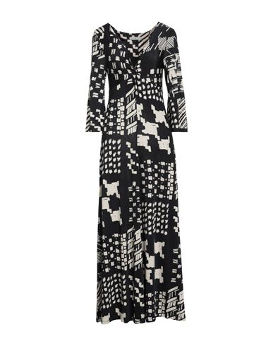 Woman Midi dress Beige Size 6 Polyester, Viscose, Cotton, Elastane