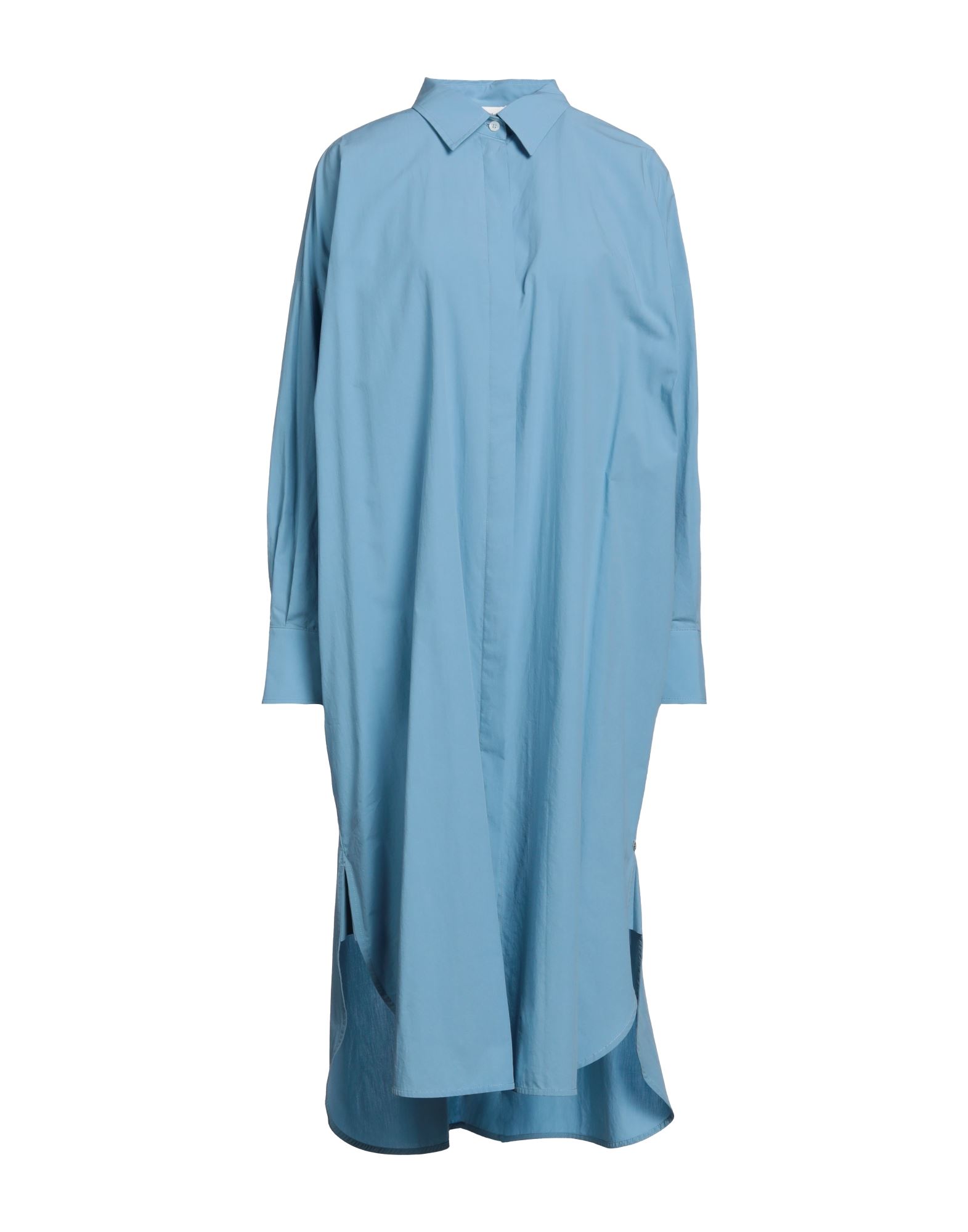 Ottod'ame Woman Midi Dress Sky Blue Size 10 Cotton