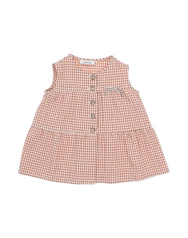 Aletta Newborn Girl Baby Dress Brown Size 3 Cotton, Polyester