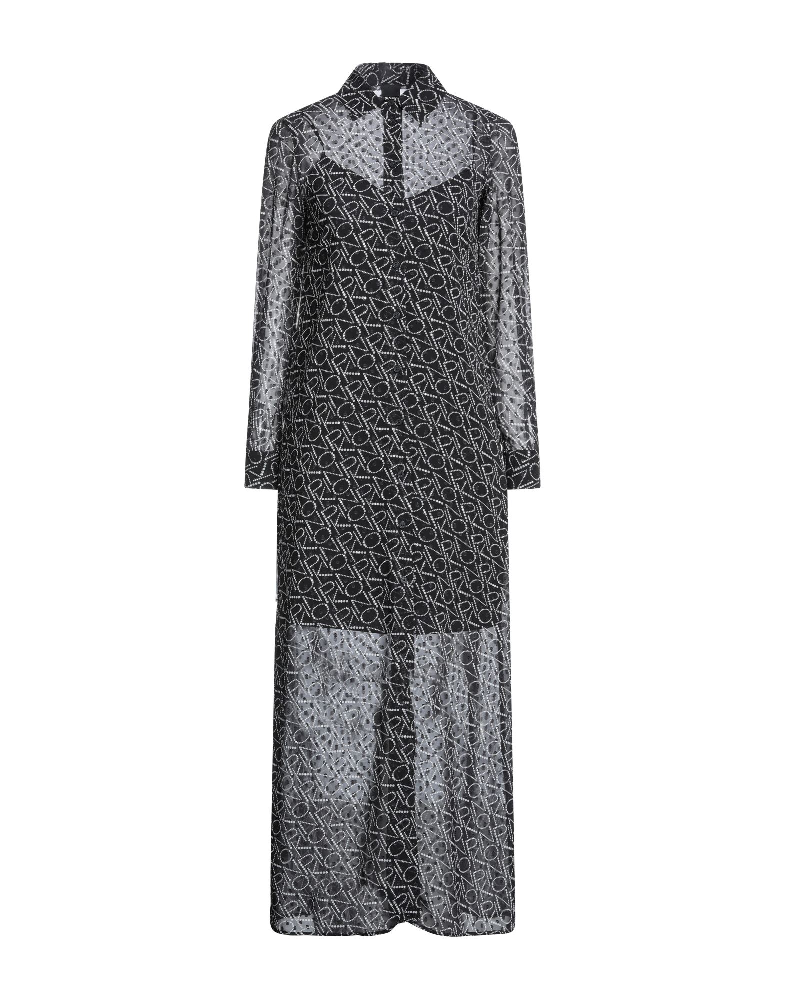 Pinko Long Dresses In Black
