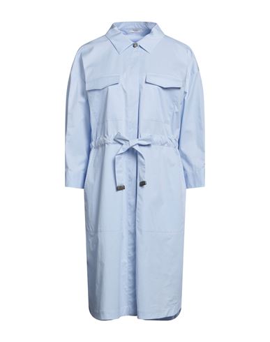 Peserico Woman Midi Dress Light Blue Size 10 Cotton, Elastane
