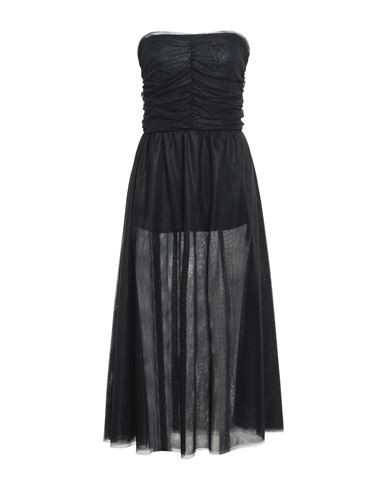 Soallure Woman Midi Dress Black Size 6 Polyamide