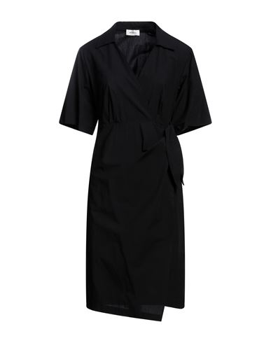 Ottod'ame Woman Midi Dress Black Size 8 Cotton