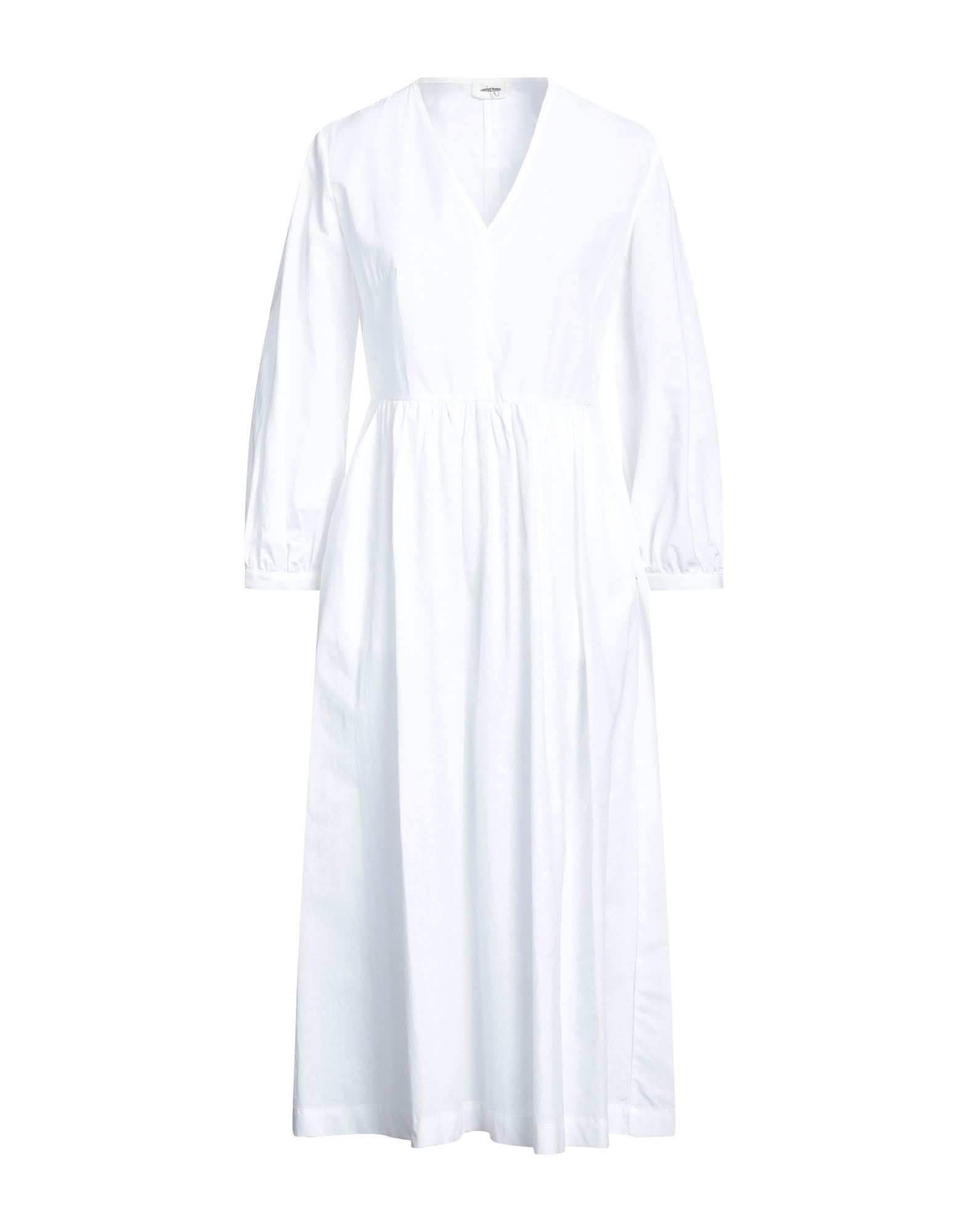 Ottod'ame Woman Midi Dress White Size 2 Cotton