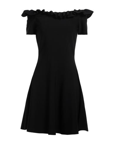 Alexander Mcqueen Woman Mini Dress Black Size M Viscose, Polyamide, Polyester, Elastane