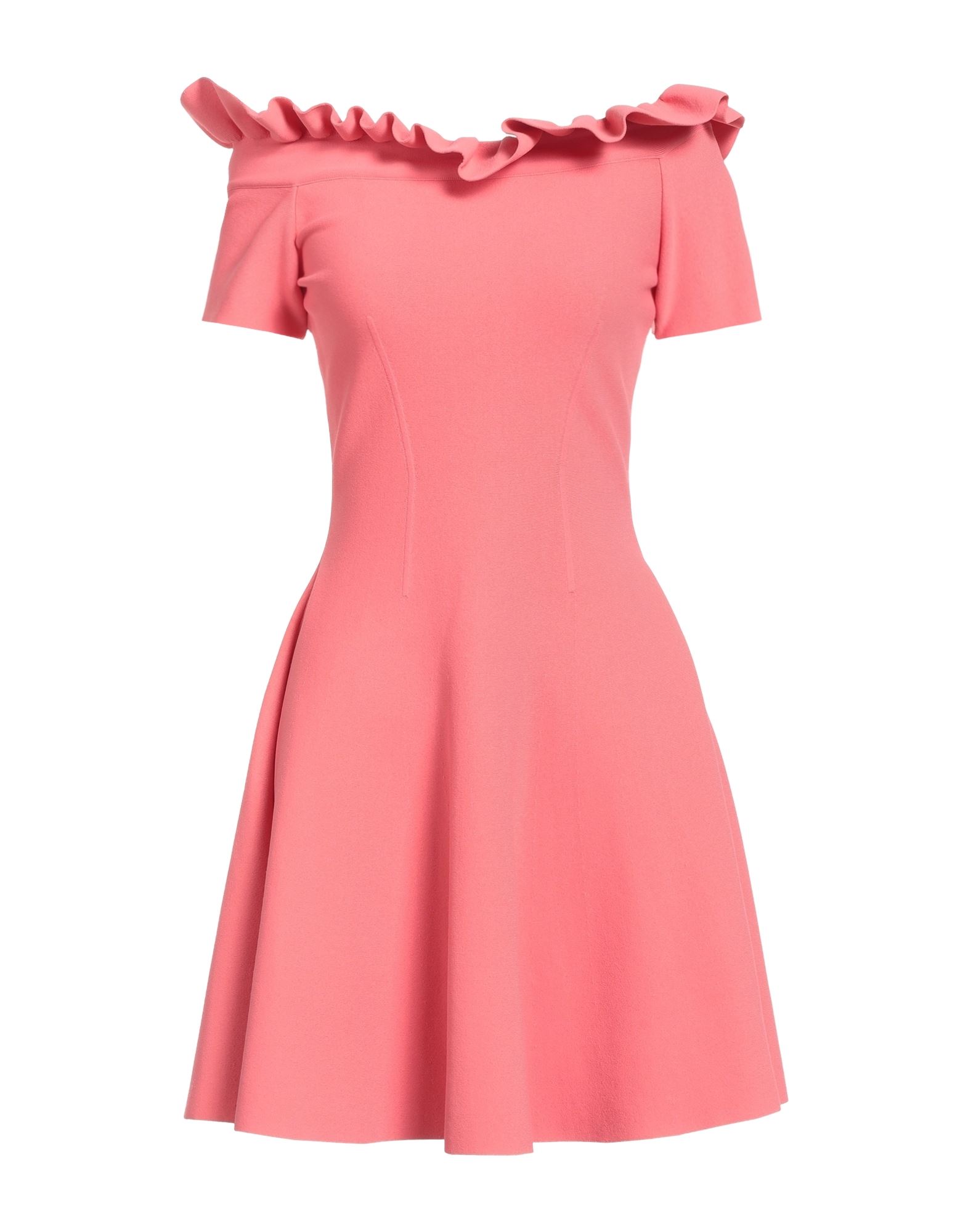 Shop Alexander Mcqueen Woman Mini Dress Pink Size M Viscose, Polyamide, Polyester, Elastane