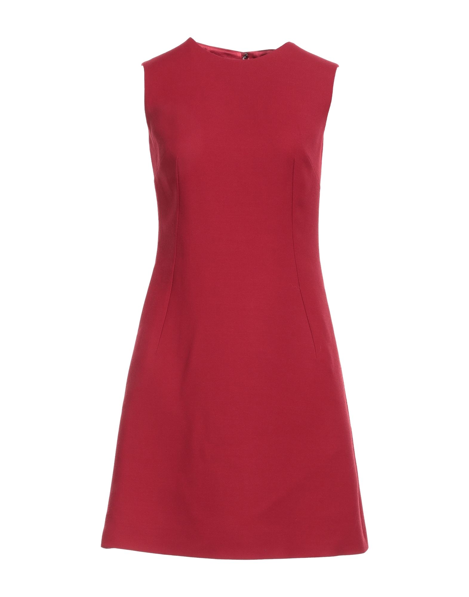 Dolce & Gabbana Red Wool Sleeveless Knee Length A-line Dress In Red