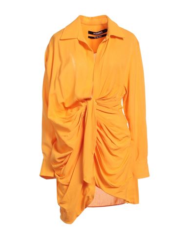 Jacquemus Woman Short Dress Orange Size 8 Viscose