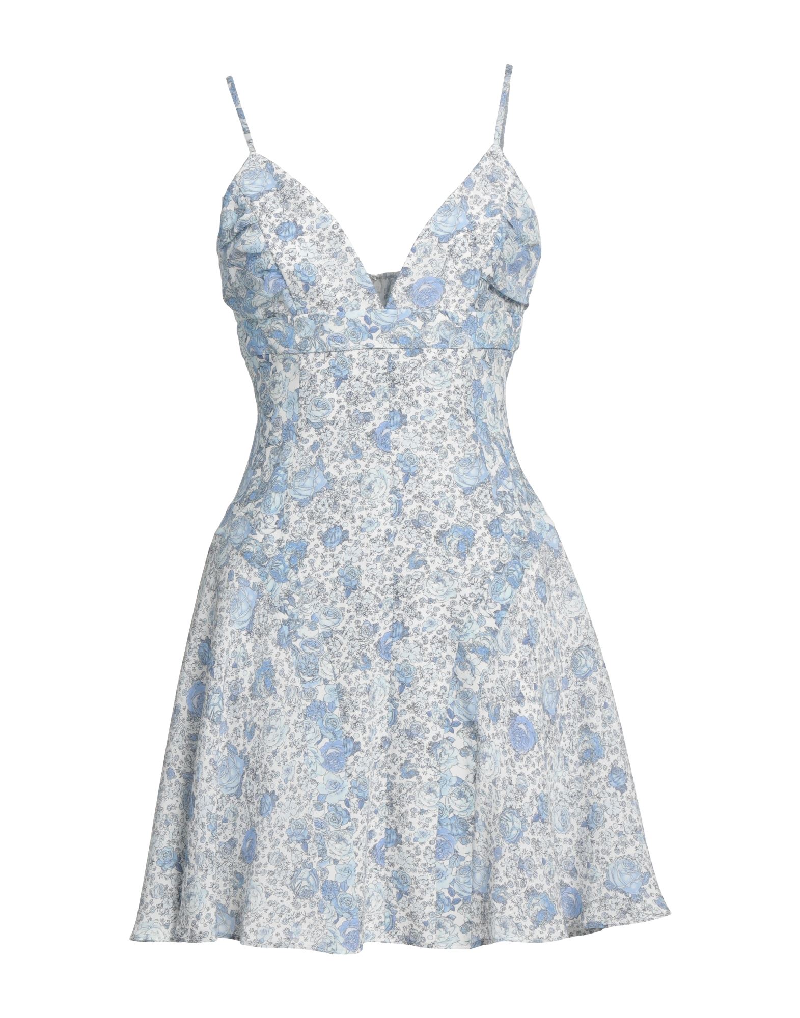 Shop Giovanni Bedin Woman Mini Dress Sky Blue Size 6 Silk