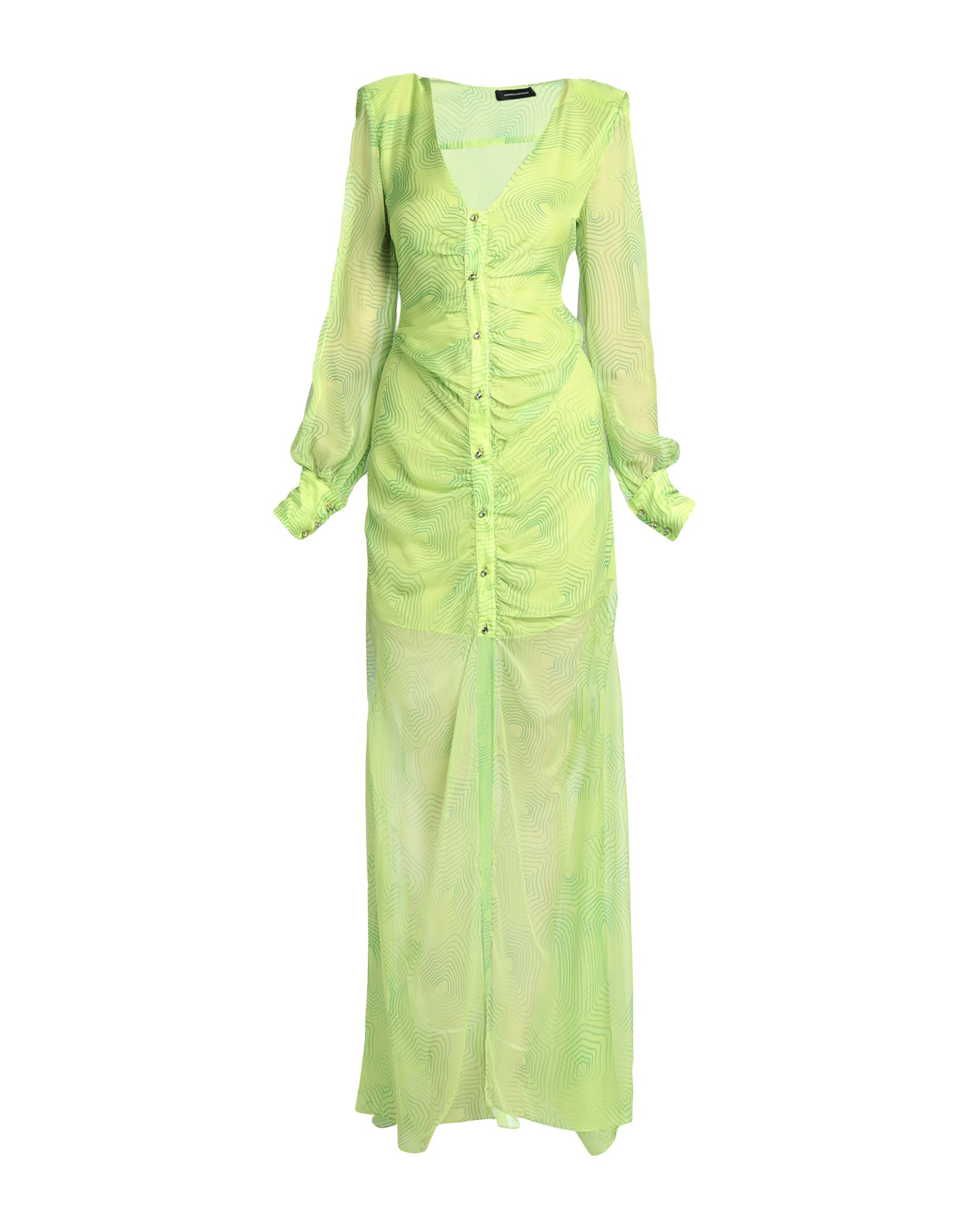 Les Bourdelles Des Garçons Woman Maxi Dress Acid Green Size 10 Polyester