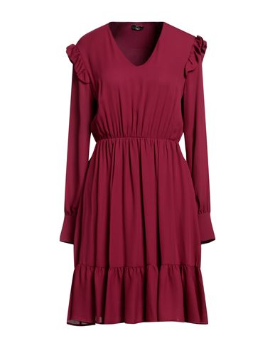 Xt Studio Woman Mini Dress Garnet Size L Polyester, Viscose, Elastane In Red