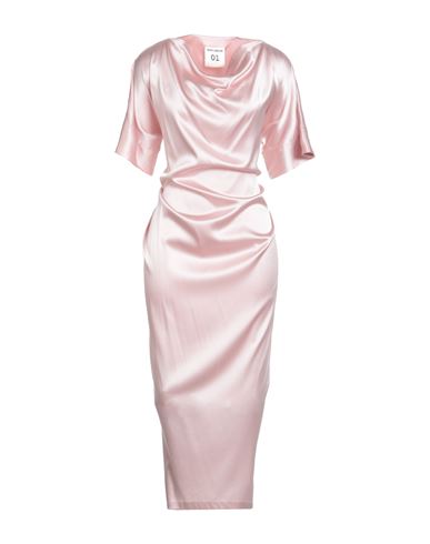 Semicouture Woman Midi Dress Pink Size 6 Silk, Elastane