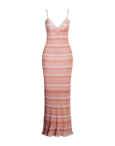 Nocold Woman Maxi Dress Sand Size M Viscose, Polyester, Metallic Fiber In Beige