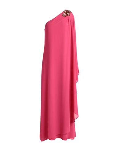 Shop Clips Woman Maxi Dress Fuchsia Size 6 Polyester In Pink