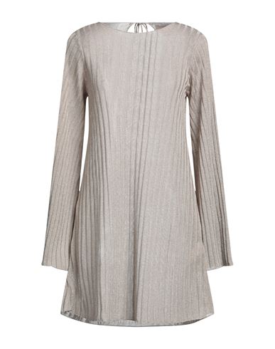 Nocold Woman Mini Dress Beige Size L Viscose, Polyester