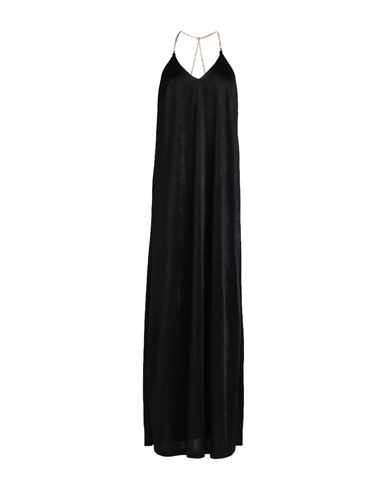 Je Suis Le Fleur Woman Maxi Dress Black Size 10 Polyester