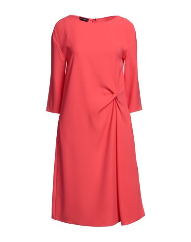 Emporio Armani Woman Midi Dress Red Size 16 Polyester