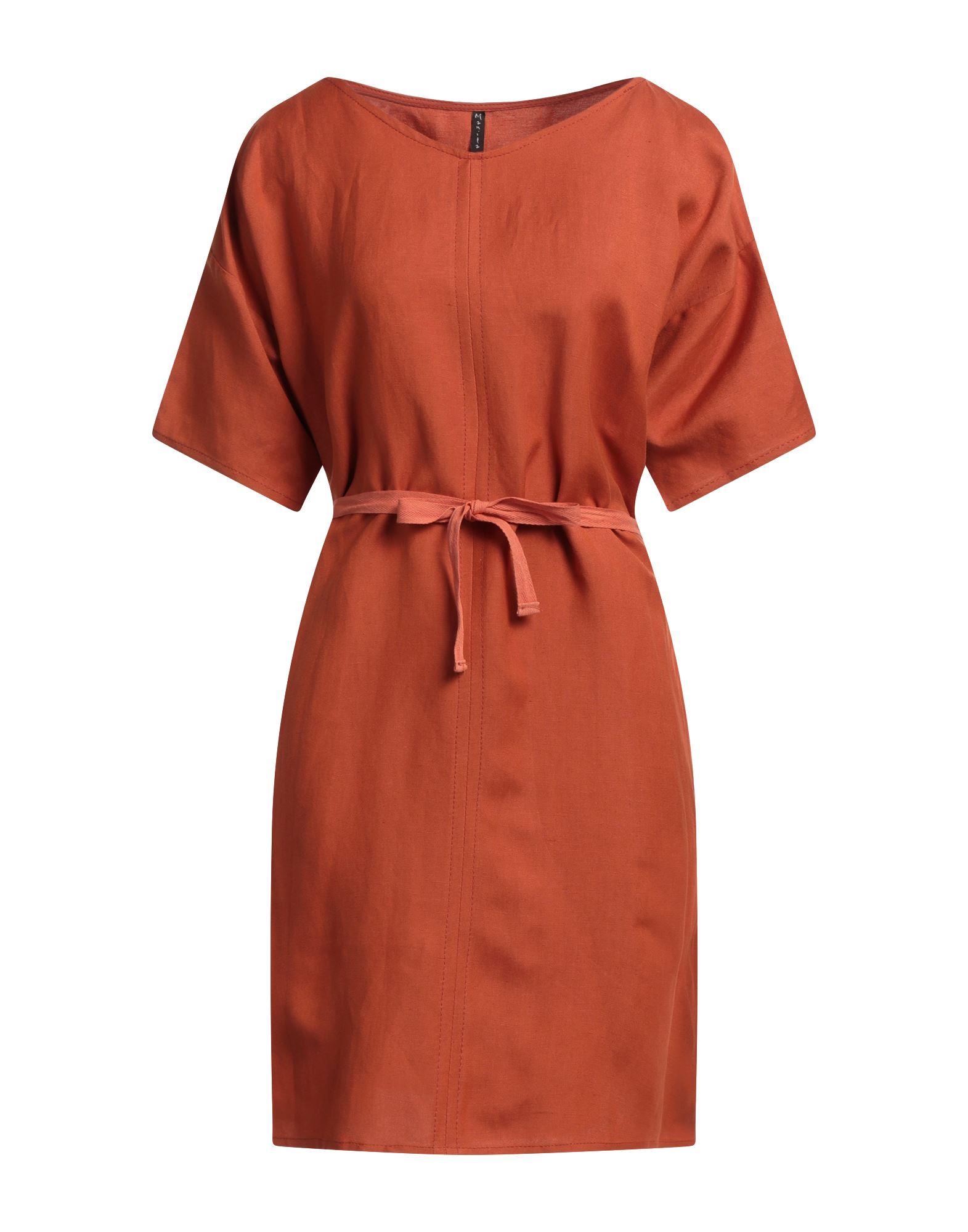 Manila Grace Short Dresses In Rust