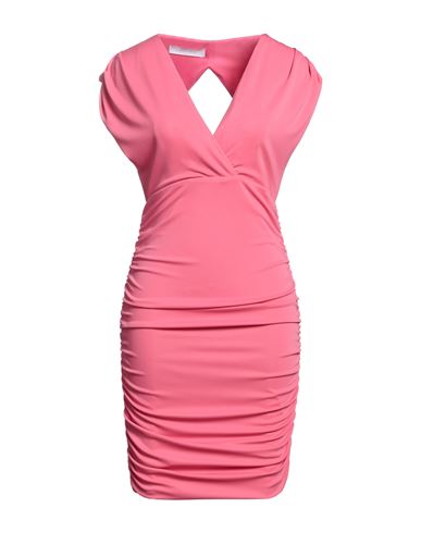 Matrona trono empujoncito Carla Ruiz Woman Short Dress Fuchsia Size 8 Polyester, Elastane In Pink |  ModeSens