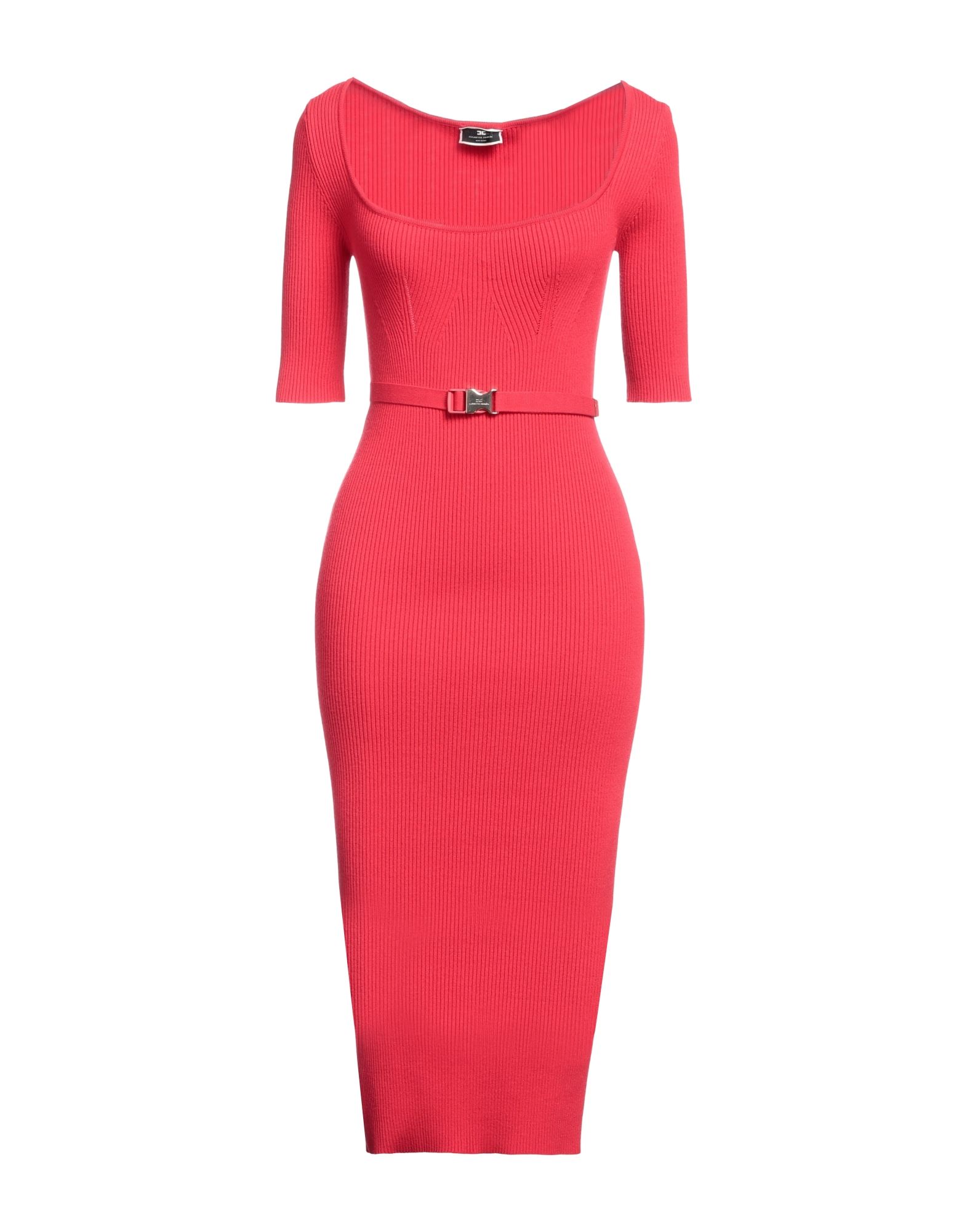 Elisabetta Franchi Midi Dresses In Red
