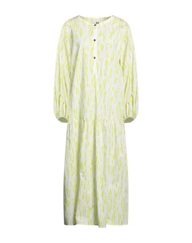 The M .. Woman Long Dress Acid Green Size Xs Cotton