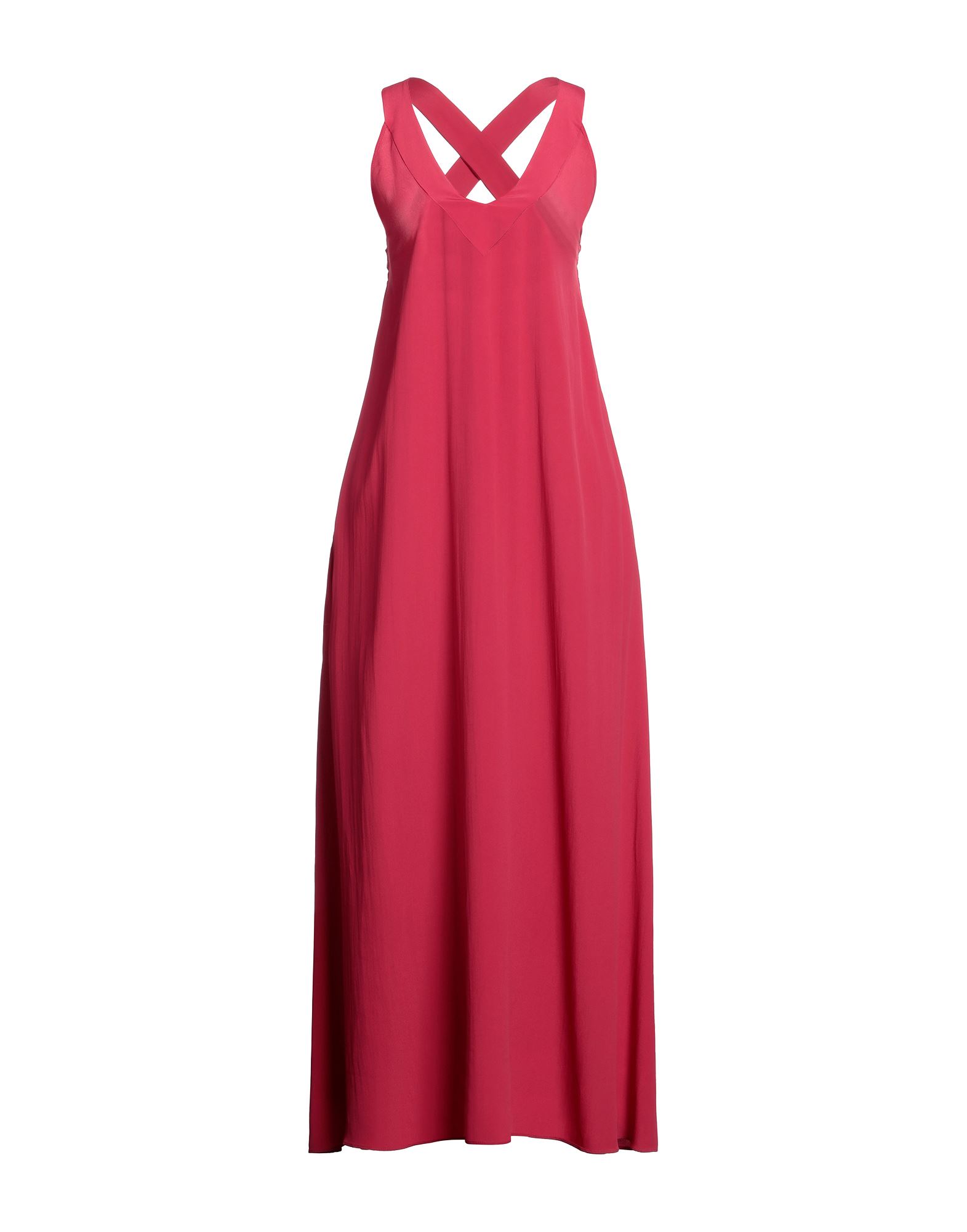 Shop Suoli Woman Maxi Dress Magenta Size 10 Acetate, Silk