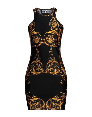 Versace Jeans Couture Woman Mini Dress Black Size 4 Polyamide, Elastane