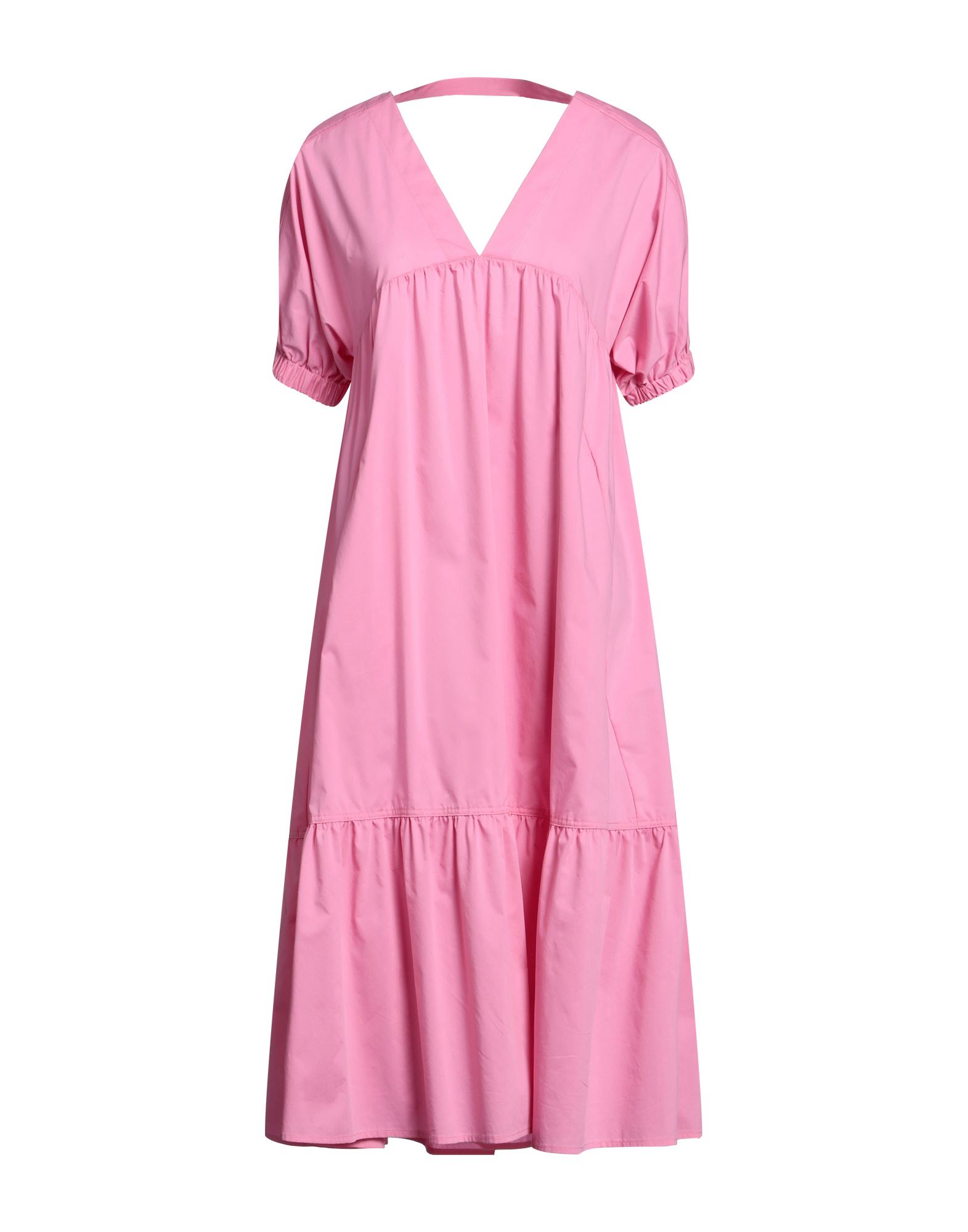 Emma & Gaia Woman Midi Dress Pink Size 8 Cotton, Polyamide, Elastane