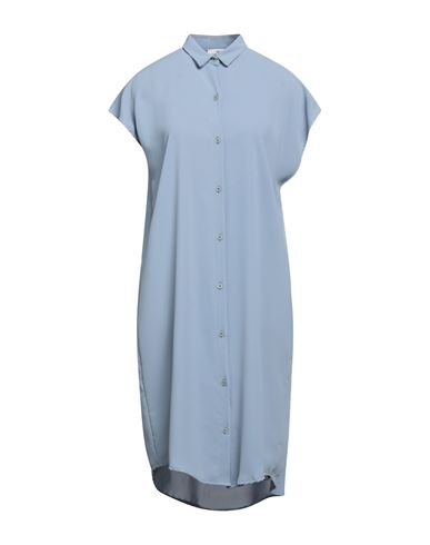 Shop Simona-a Simona A Woman Midi Dress Pastel Blue Size S Polyester
