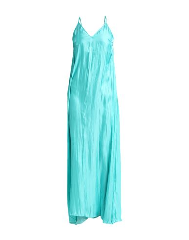 Jucca Woman Long Dress Turquoise Size 8 Polyester In Blue