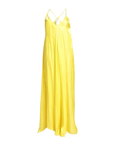 Jucca Woman Maxi Dress Yellow Size 6 Polyester