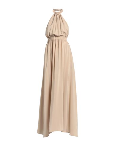 Federica Tosi Woman Long Dress Sand Size 4 Silk In Beige