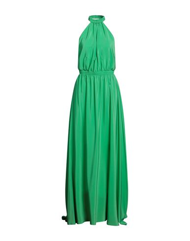 Federica Tosi Woman Long Dress Green Size 8 Silk
