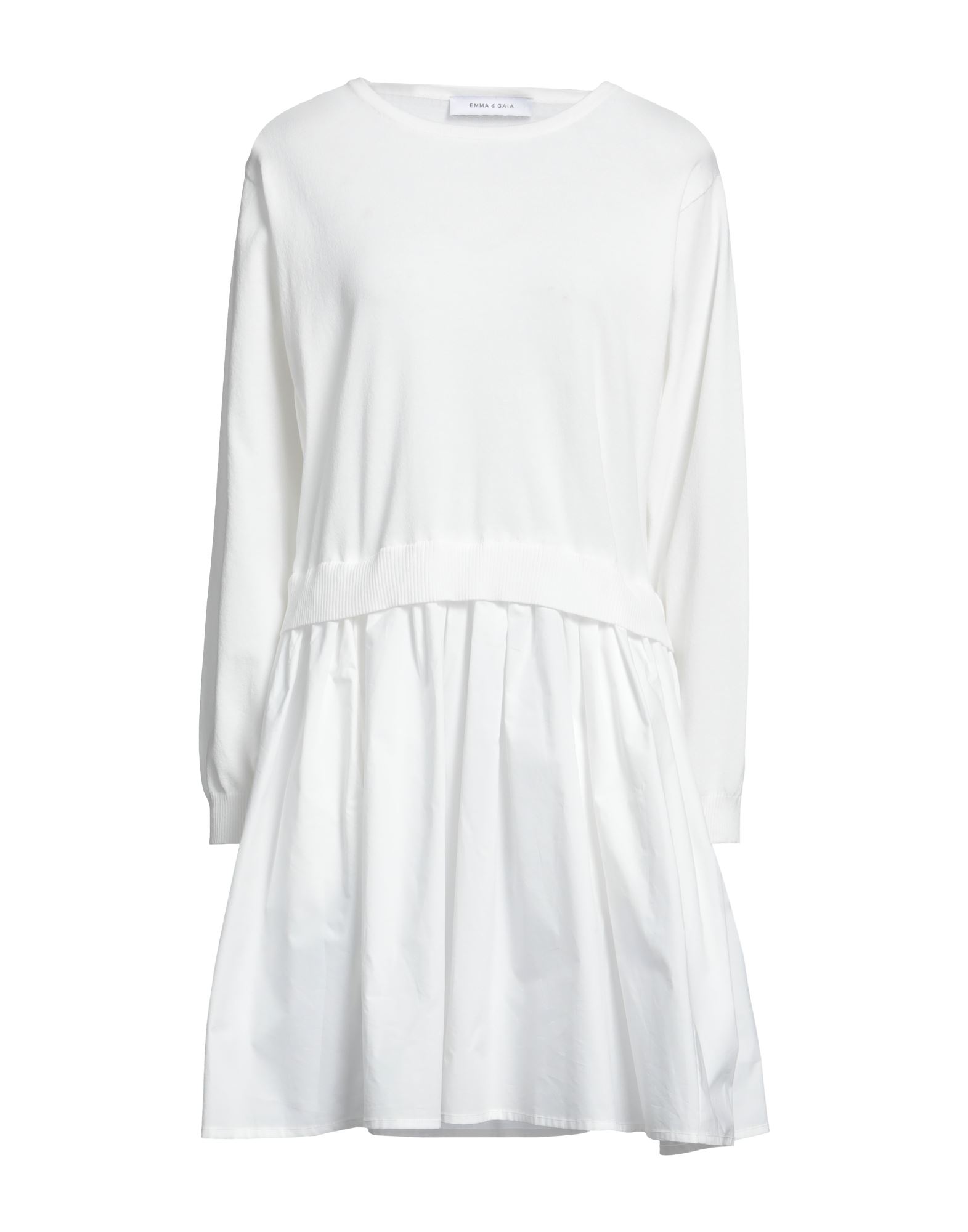 Emma & Gaia Woman Mini Dress White Size 10 Cotton, Polyester