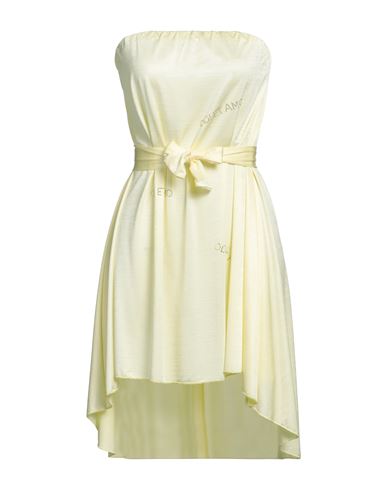 Shop Odi Et Amo Woman Mini Dress Light Yellow Size L Viscose